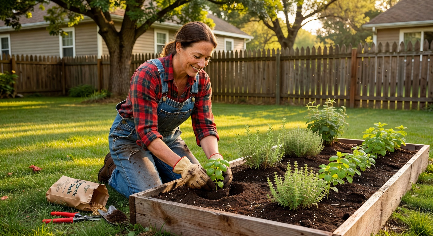 家庭菜園の手入れ