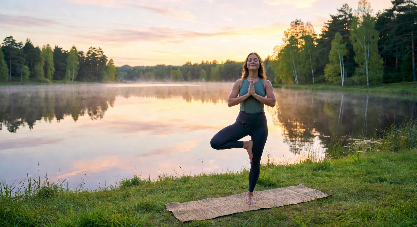 屋外ヨガ - 朝の清々しい運動